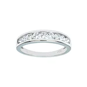 DIAMANT LETERNEL Prstan Eternity-Ring aus 375 Weißgold mit Zirkonia srebrna