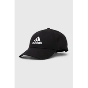 Bombažna bejzbolska kapa adidas Performance črna barva
