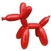 Casa Padrino luxury designer decorative sculpture balloon dog red 100 cm - Large decorative figure - XXL decorative sculpture - XXL decorative figure - Luxury XXL figures