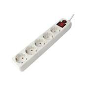 Kaifeng Produži kabl 5r/5m sa prekidacem i zašitom 3x1,5mm (Linkom) - beli ( 755 )
