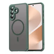 Hibridni ovitek HaloFrost II MagSafe za Samsung Galaxy A57 - green