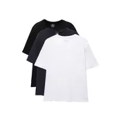 Pull&Bear Majica  mornarska / črna / bela