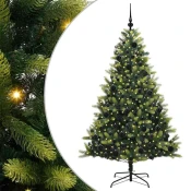 Umjetno savitljivo božicno drvce s 300 LED dioda Zelena 180 cm