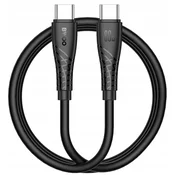 shumee Kabel USB tipa C - USB tipa C 1,0 m 60 W Mega Fast Črne barve