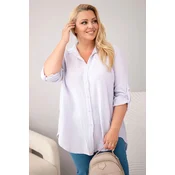Kesi Włoski Cotton muslin shirt light purple