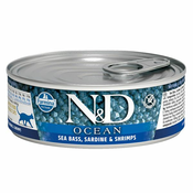 Konzerva Farmina N&D cat Sea Bass, Squid & Shrimps 80 g
