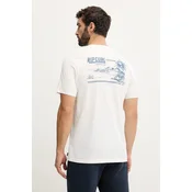 Pamucna majica Rip Curl boja: bež, s tiskom, 0TZMTE
