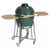 Kingstone Roštilj na drveni ugljen Kamado BBQ 21 (Zelene boje, Dimenzija rešetke za pecenje: O 48 cm)