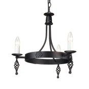 Elstead BY3-BLACK - Luster na lancu BELFRY 3xE14/60W/230V