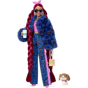 Lutka Barbie Extra - S crvenom kosom u pletenicama, psićem i dodacima
