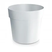 Prosperplast Klasični bel okrogel plastični cvetlični lonček 19,9 cm Grower