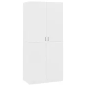 Vidaxl Garderobna omara bela 90x52x200 cm iverna plošča