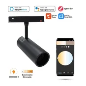 WiFi Zigbee tirni LED reflektor 12W za magnetne tirnice SMART TRACK 48VDC 3000-5000K zatemnljiv
