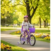 Deciji bicikl sa pomocnim tockovima Pony Bike 723-16 ljubicasta
