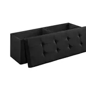 Songmics Shranjevalna klop 110x38x38 cm Črna