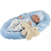 Llorens 73807 NEW BORN boy - realistična otroška punčka s polnim ohišjem iz vinila - 40