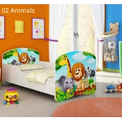 Dječji krevet ACMA s motivom 160x80 cm 02-animals