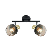 Prezent 27514 - Spot svetlo PEGAS 2xE14/40W/230V crno/zadimljeno