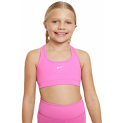 Sportski grudnjak za djevojke Nike Girls Swoosh Sports Bra - playful pink/white