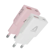 Punjac AVAX CH6412 2X / USB-C + USB-A / 30W / 1.5 m / White + Pink