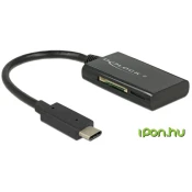 Delock USB 3.1 Gen 1 čitalnik kartic USB Type-C moški 4 reže