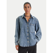 Patrizia Pepe Jeans srajca 8C0833/D108-CB05 Modra Regular Fit