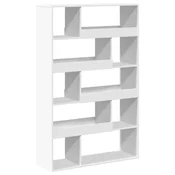 Vidaxl Knjižna omara bela 100x33x156,5 cm inženirski les