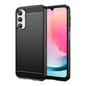 Techsuit Carbon Silicone ovitek za Samsung Galaxy A25 5G – črna