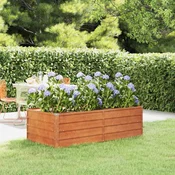 Povišena vrtna gredica boja hrde 160 x 80 x 45 cm celik COR-TEN