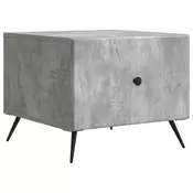 vidaXL Klubska miza Betonsko siva 49 x 50 x 40 cm Inženirski les