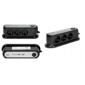 shumee NAMIZNI PODALJŠEK S STIKALOM 3X2P+Z, 2XUSB 1.4M