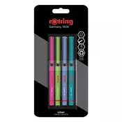 Set iglenog filca, 0,4 mm, ROTRING Liner, 4 različite boje NRR2166331