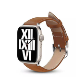 shumee Crong Noble Band - pašček iz naravnega usnja za Apple Watch 42/44/45/49 mm (Mokka)