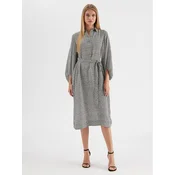 Black and white womens patterned dress Fransa - Womens