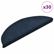 Prostirke za stepenice samoljepljive 30 kom 56x17x3 cm tamnoplave poluokrugle