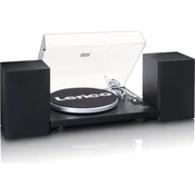 LENCO Gramofon LS-500BK, crni, zvucnici