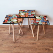 HANAH HOME Set 3 stocica 3Shp17 Multicolor