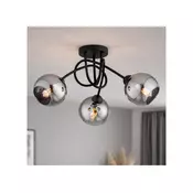 Brilagi - Plafonski luster 3xE27/60W/230V crna/zadimljeno siva