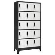 Ormaric s kljucem antracit-bijeli 90 x 40 x 180 cm celicni