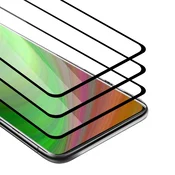 Cadorabo CADORABO OnePlus 8 - Zaščitna folija v transparentno s čarno - 3-pack Kaljeno steklo za zaščito zaslona s trdoto 9H in 3D dotikom, (20548177)