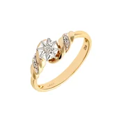 DIAMANT LETERNEL Prstan Ring aus 375 Weißgold mit Diamant zlata