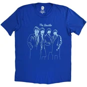 The Beatles Band Outline Blue L Majica