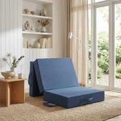 vidaXL vidaXL Zložljiv kavč postelja 75 x 67 x 45 cm Modra, (5000295294)