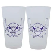 DISNEY Disney, Komplet 2 kozarca 490 ml Stitch z matirano dekoracijo v škatli, Prozorno, (5000071312)