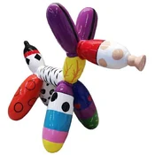 Casa Padrino luxury designer decorative figure balloon dog colorful 62 x H. 57 cm - Living room decorative figure - Garden decorative figure - Luxury decorative animal figure - Designer sculpture