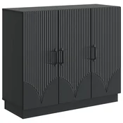 Vidaxl Strani šal Črna 89 x 34,5 x 77 cm Inženirski les