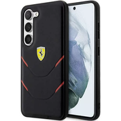 Ferrari Samsung Galaxy S23 black hardcase Hot Stamp Lines (FEHCS23SPBAK)