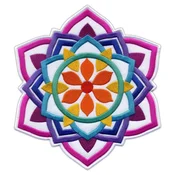 shumee Našitek MANDALA - bel velik 8 - našitek za hrbet - prišit - vezen našitek/značka/emblem