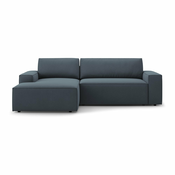 Modra raztegljiva kotna sedežna garnitura (levi kot) Jodie – Micadoni Home