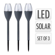 ProGarden Vrtna sončna svetilka KO-DX9200040 Solar garden lamp set of 3 pcs 38 cm